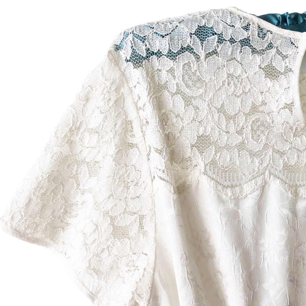 Bodysuit Short Sleeve Cream Satin and Lace Marks & Spencer Size 14/Large - Picture 11 of 16